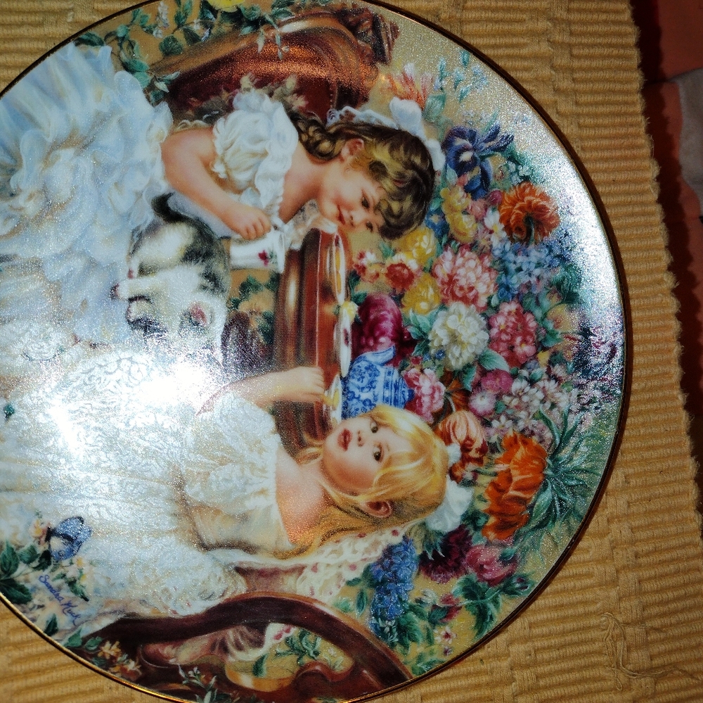 4/$25 Bradford Exchange Tea Party plate